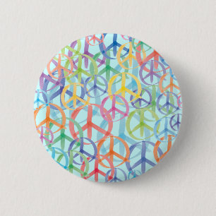 Peace Symbols Art 2 Inch Round Button