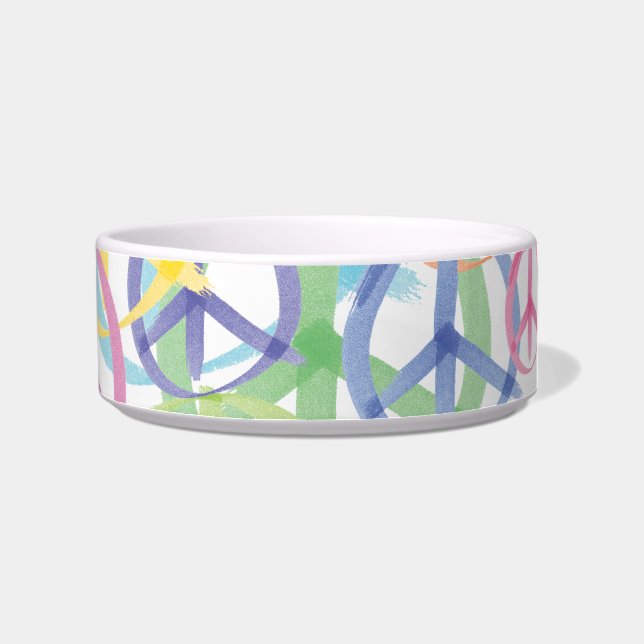 Peace Symbols Art Bowl (Right)