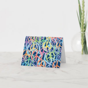 Peace Symbols Art Holiday Card