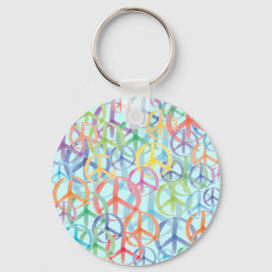 Peace Symbols Art Keychain