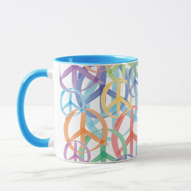 Peace Symbols Art Mug (Left)