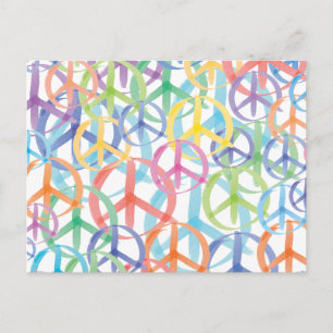 Peace Symbols Art Postcard
