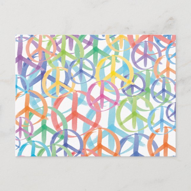 Peace Symbols Art Postcard (Front)