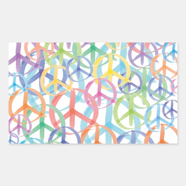 Peace Symbols Art Sticker (Front)