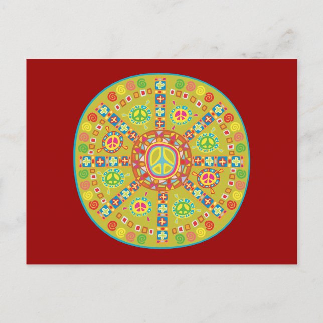 Peace Symbols Design Postcard (Front)