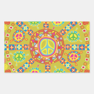 Peace Symbols Design Sticker