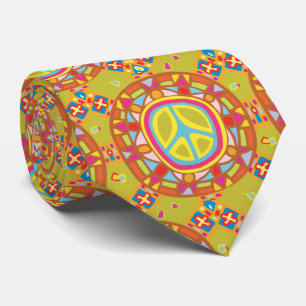 Peace Symbols Design Tie