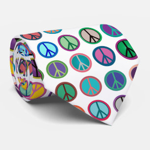 Peace Symbols in Colour Tie
