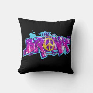 Peace The Bronx Throw Pillow