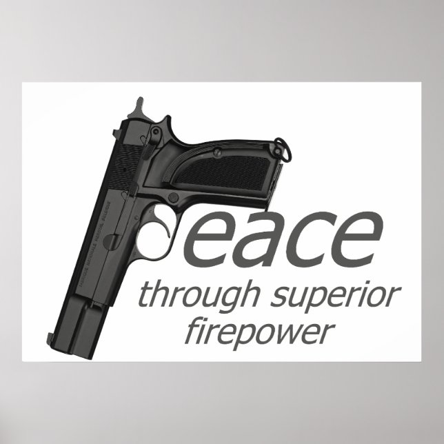 peace through firepower poster (Front)