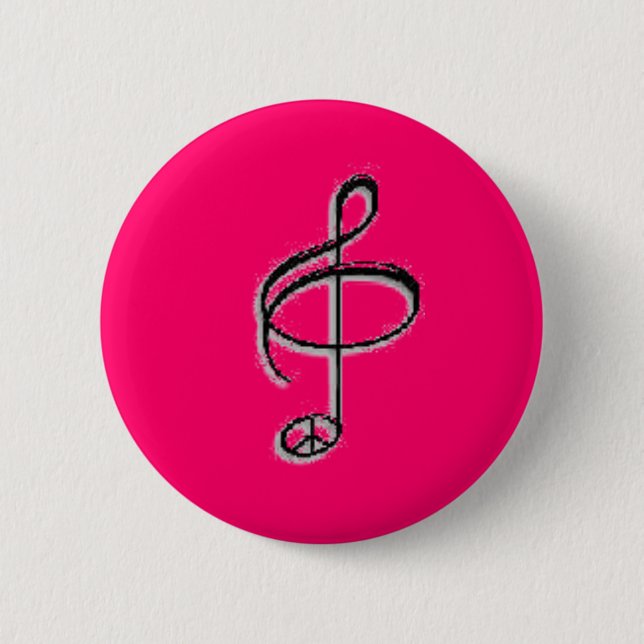 peace through music 2 inch round button (Front)