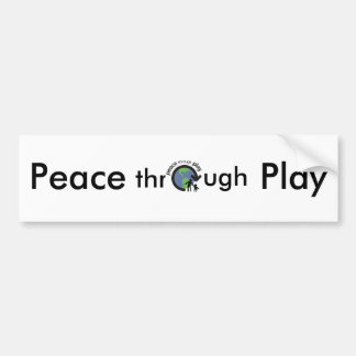 Peace through Play Bumper Sticker