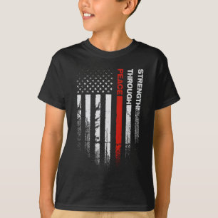 Peace Through Strength Distressed Flag Usa T-Shirt