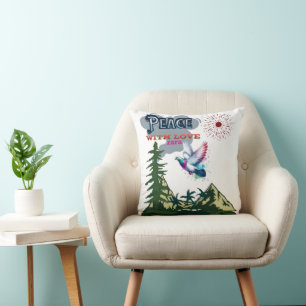 Peace Throw Pillow – Minimalist Zen Home Decor 