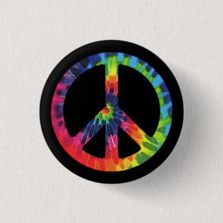 Peace Tie-dye 1 Inch Round Button