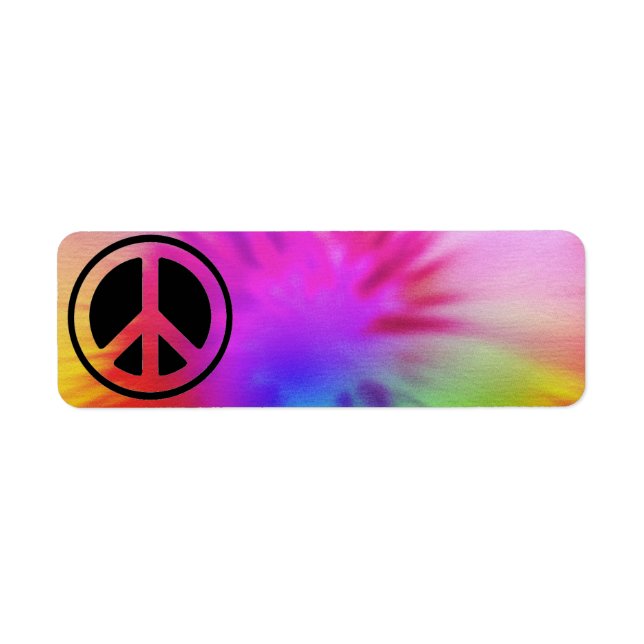 Peace Tie Dye Étiquette (Devant)