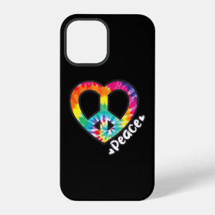 Peace Tie Dye Vintage Heart Hippie Retro Groovy iPhone 12 Pro Case