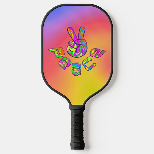 PEACE Tiedyed Pickleball Paddle (Front)