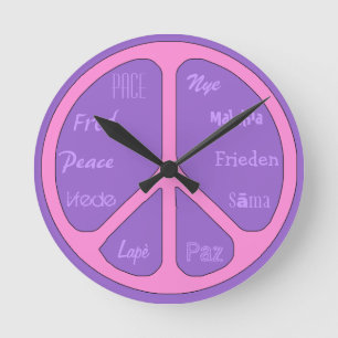 Peace Time Round Clock