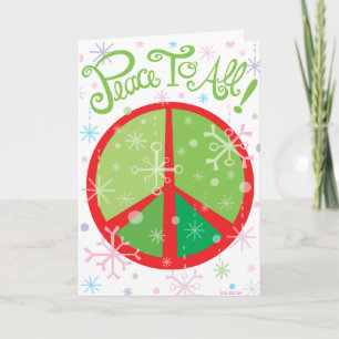 Peace to All Holiday Card - Customized