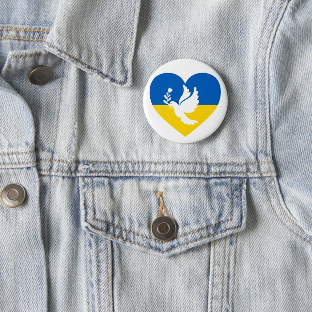 Peace to Ukraine 2 Inch Round Button (In Situ)