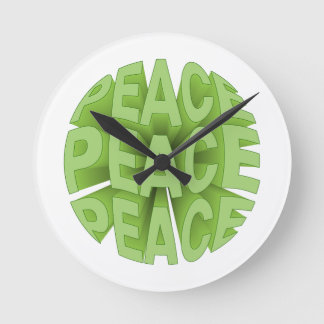 peace tote bag round clock