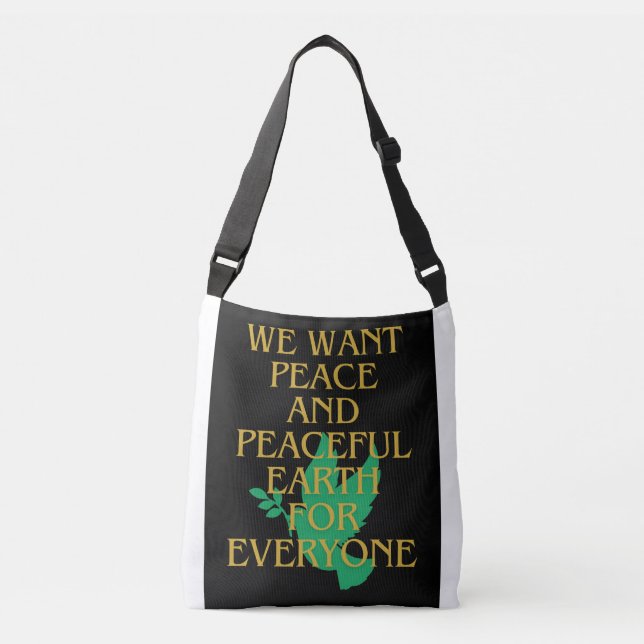 Peace totebag crossbody bag (Front)