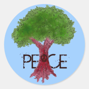 Peace Tree Customizable Stickers