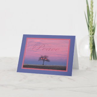 Peace Tree Greeting Card with Persimmons