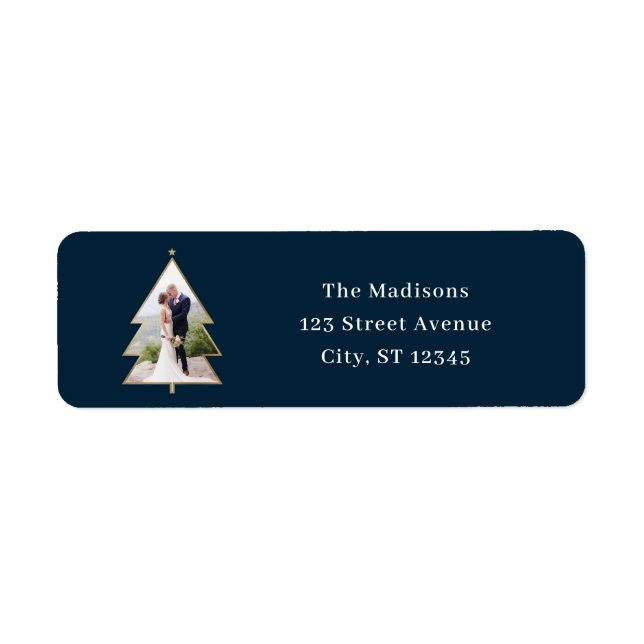 Peace Tree Holiday Return Address Labels (Front)