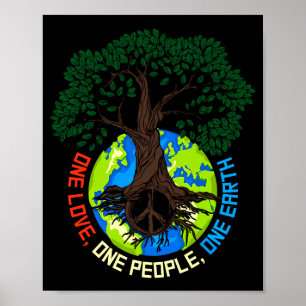 Peace Tree Love Environmental Protection Earth D T Poster