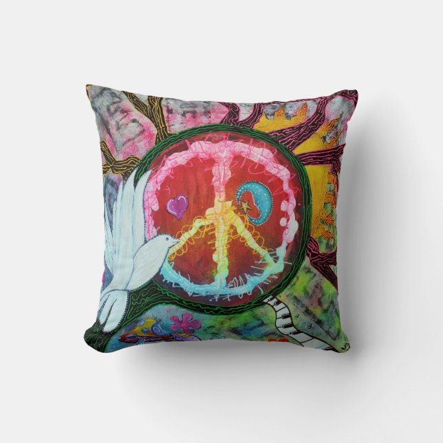 Peace Tree Pillow (Front)