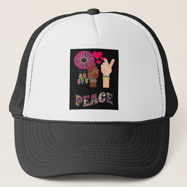 Peace Trucker Hat (Front)