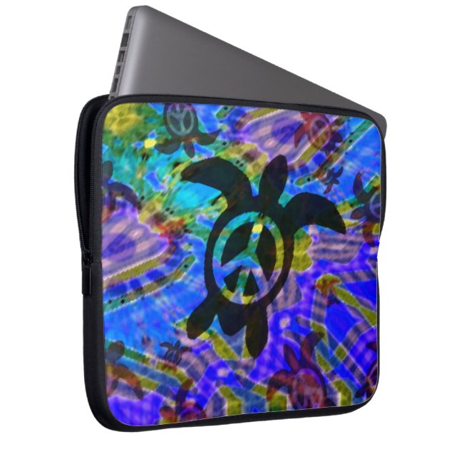 Peace Turtle Laptop Sleeve (Front Right)