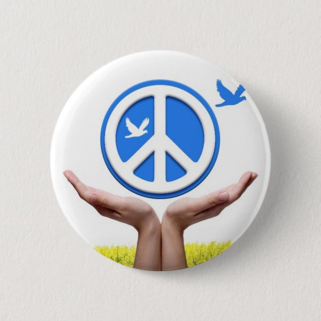 peace two 2 inch round button (Front)