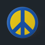 Peace Ukraine 2 Inch Round Button<br><div class="desc">Peace Ukraine shows the internationally recognized peace symbol in the colours of the Ukranian flag.</div>