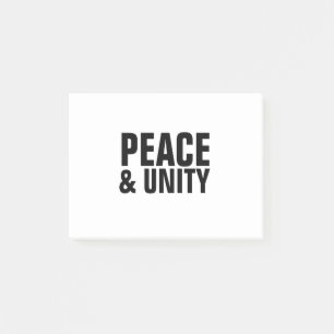 PEACE & UNITY Post-It Notes