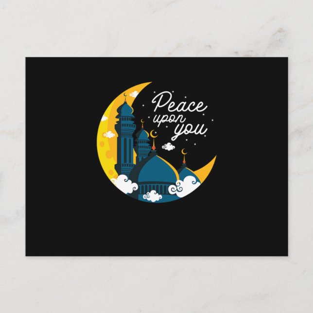 Peace Upon You Muslim Islam Mosque Allah Hajj Gift Postcard (Front)
