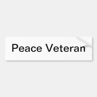 Peace Veteran Bumper Sticker