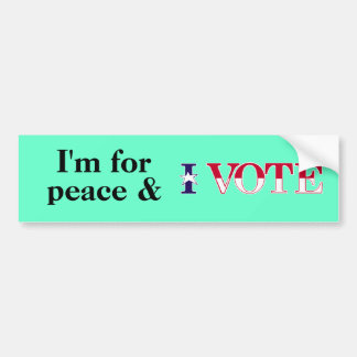 Peace Vote Bumper ticker Bumper Sticker