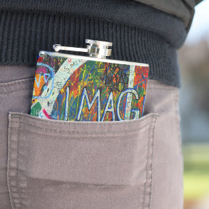 Peace Wall Hip Flask