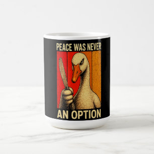 Peace Was Never An Option Goose Retro Sunset Meme Coffee Mug