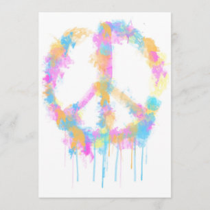 Peace Watercolor Design Invitation/Greeting Card