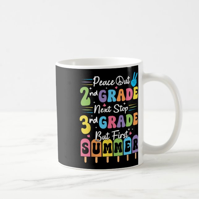 Peace We Out 2nd Grade Summer Graduation Second Gr Coffee Mug (Right)