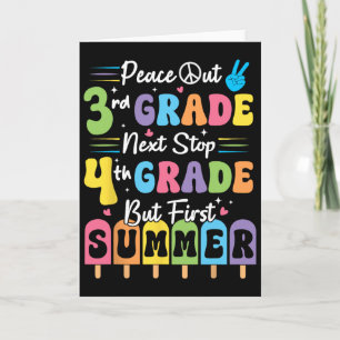 Peace We Out 3rd Grade Summer Graduation Third Gra Card