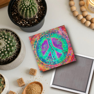 Peace Whimsical Pretty Colourful Floral Inspirivit Magnet