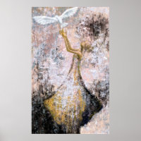 Peace - White Dove - Freedom - Abstract Painting 