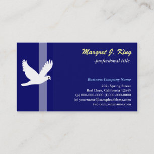 Peace white dove simple, cool business card