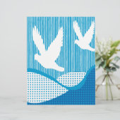 Peace White Doves Artsy  Peace Scrapbook Paper (Standing Front)