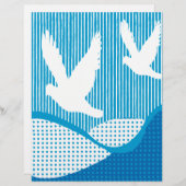 Peace White Doves Artsy  Peace Scrapbook Paper (Front/Back)
